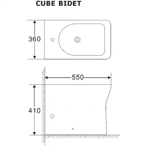 Биде Aquanet Cube CL-12248F 210763 цвет Белый