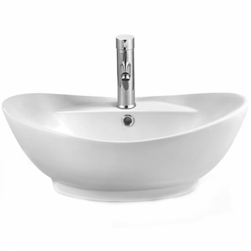 Раковина SantiLine 59 SL-1022 Белая фаянс накладная