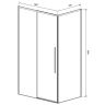 Душевой уголок Vincea Slim-N 140x90 VSR-4SN9014CLGM профиль Вороненая сталь стекло прозрачное