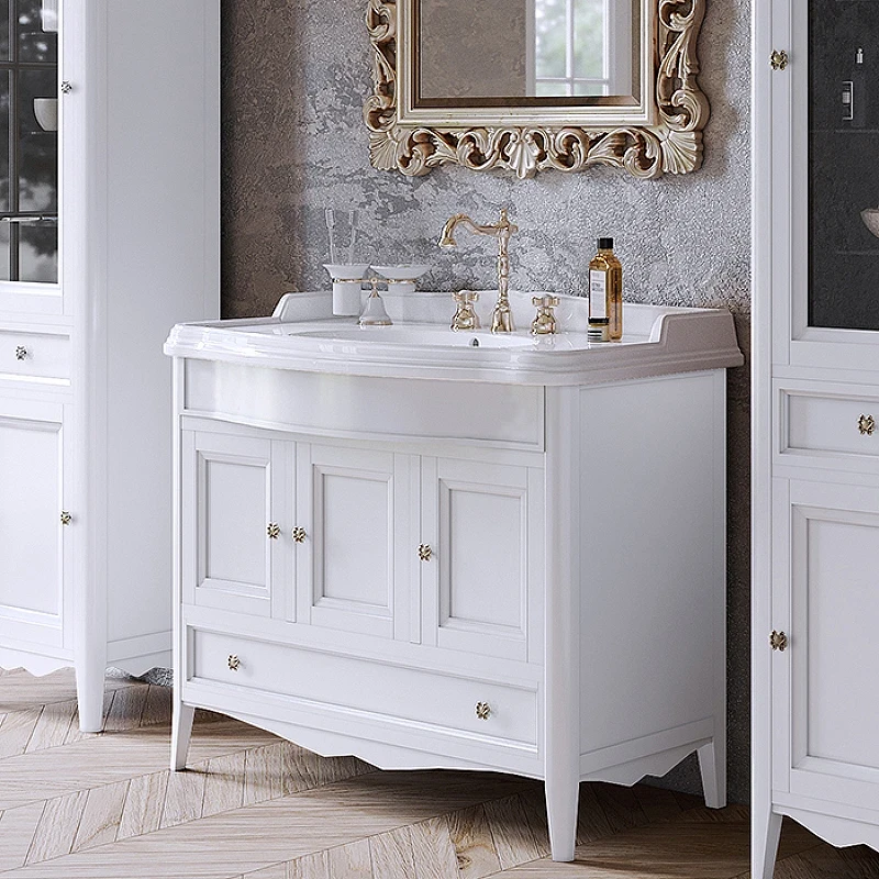 Тумба с раковиной TW Veronica Nuovo 105 VER4105-B+AR874bi*1 Bianco