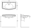 Тумба с раковиной TW Veronica Nuovo 105 VER4105-B+AR874bi*1 Bianco