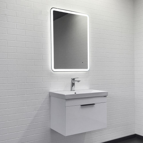 Тумба с раковиной Comforty Кама 60 00-00018655 подвесная цвет Белый глянцевый