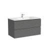 Тумба с раковиной Sancos Folk 90 FL90GS+Ceramicanova Element 90 CN7002 подвесная Grey soft