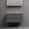 Тумба с раковиной Sancos Folk 90 FL90GS+Ceramicanova Element 90 CN7002 подвесная Grey soft
