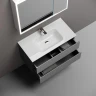 Тумба с раковиной Sancos Folk 90 FL90GS+Ceramicanova Element 90 CN7002 подвесная Grey soft
