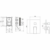 Смеситель для душа Aquatek Либра AQ1647CR Хром латунь встраиваемый