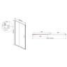 Душевая дверь Vincea Garda 125 VDS-1G125CLG профиль Брашированное золото стекло прозрачное