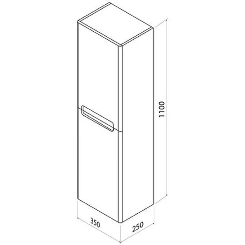 Шкаф пенал Iddis Edifice 35 EDI35W0i97 подвесной Белый