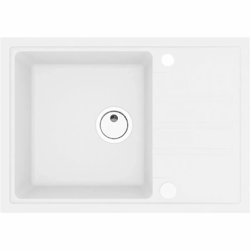 Кухонная мойка Alveus Granital Intermezzo 40 G11 Arctic 680x480x200 1144965 Белая искусственный камень (литьевой мрамор) встраиваемая сверху, встраиваемая снизу