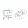 Кухонная мойка Alveus Granital Intermezzo 40 G11 Arctic 680x480x200 1144965 Белая искусственный камень (литьевой мрамор) встраиваемая сверху, встраиваемая снизу
