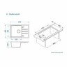 Кухонная мойка Alveus Granital Intermezzo 40 G11 Arctic 680x480x200 1144965 Белая искусственный камень (литьевой мрамор) встраиваемая сверху, встраиваемая снизу