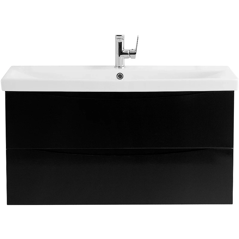 Тумба под раковину BelBagno Marino-Cer 90 MARINO-CER-900-2C-SO-NL-P подвесная Nero Lucido МДФ / ЛДСП