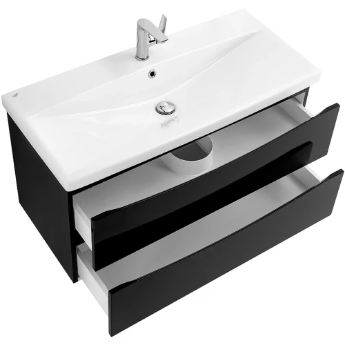Тумба под раковину BelBagno Marino-Cer 90 MARINO-CER-900-2C-SO-NL-P подвесная Nero Lucido МДФ / ЛДСП