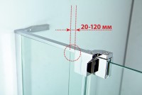 Душевой уголок Cezares Slider 90x100 SLIDER-AH-1-80-90/100-C-Cr профиль Хром стекло прозрачное