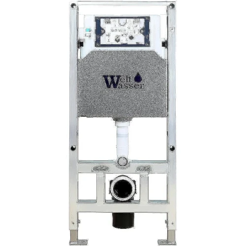 Комплект унитаза с инсталляцией WeltWasser AMBERG 506 ST + KEHLBACH 004 GL-WT + AMBERG RD-MT CR 10000006893 цвет Белый глянцевый с сиденьем Микролифт и клавишей смыва цвет Хром матовый