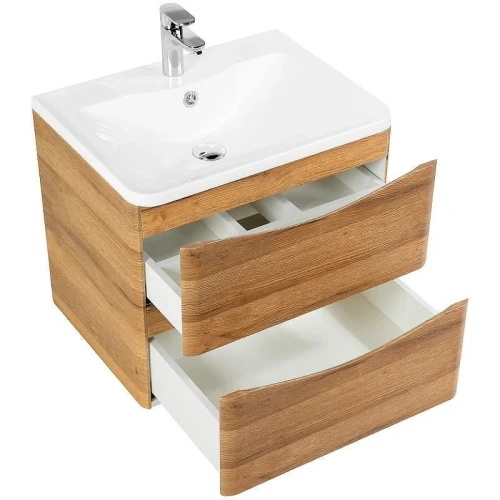 Тумба с раковиной BelBagno 70 ACQUA-700-2C-SO-RR+70 BB700/455-LV-MR-ALR подвесная цвет Rovere Rustico