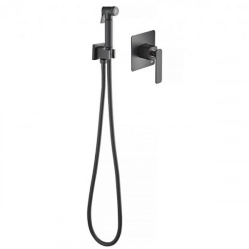 Гигиенический душ со смесителем Timo Torne 4389/03SM Черный латунь на стену