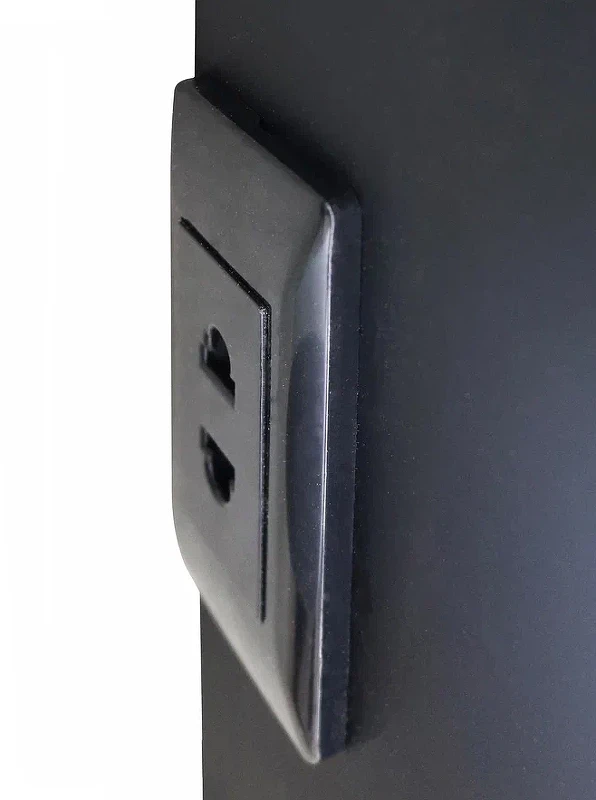 Зеркальный шкаф Континент Elmage black LED 45 МВК049 с подсветкой Черный МДФ / ЛДСП, стекло