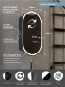 Зеркальный шкаф Континент Elmage black LED 45 МВК049 с подсветкой Черный МДФ / ЛДСП, стекло