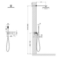 Душевая система Timo Selene SX-2169/17SM Золото матовое латунь встраиваемый