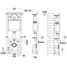 Комплект унитаза с инсталляцией WeltWasser MARBERG 410 + HEIMBACH 043 GL-WT + MAR 410 SE-CR 10000012159 цвет Белый глянцевый с сиденьем Микролифт и клавишей смыва цвет Хром