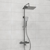 Душевая система WasserKRAFT A199.069.126.087.CH Thermo с термостатом Хром латунь на стену