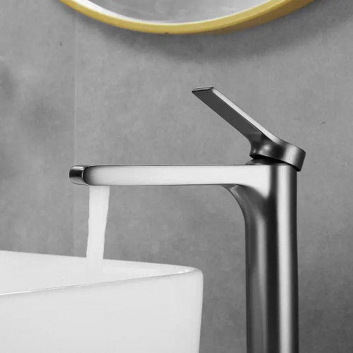 Смеситель для раковины Shevanik S8311T цвет Оружейная сталь