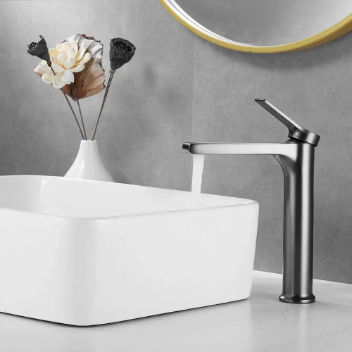 Смеситель для раковины Shevanik S8311T цвет Оружейная сталь