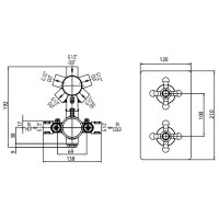 Смеситель для душа Bossini Liberty Z00068.022 с термостатом Античная бронза латунь встраиваемый