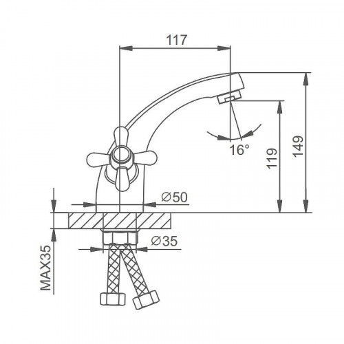 Смеситель для раковины Splenka S80.10 цвет Хром
