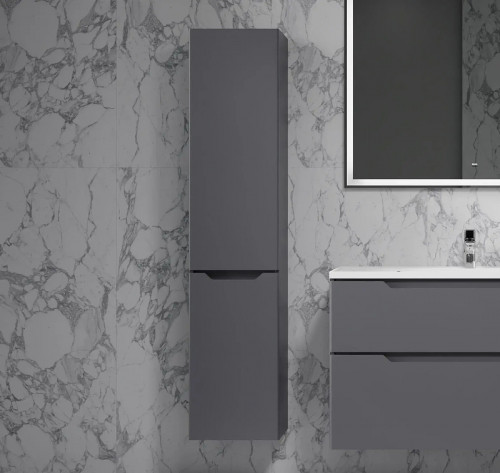 Шкаф пенал AQUAme S3 33 AQM9003GM подвесной цвет Антрацит