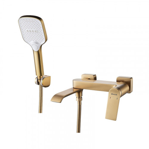 Смеситель для ванны Shevanik S4102G цвет Золотой сатин