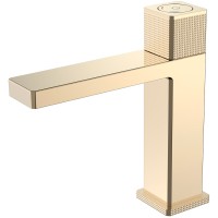 Смеситель для раковины Boheme Quad 159-G Золото латунь
