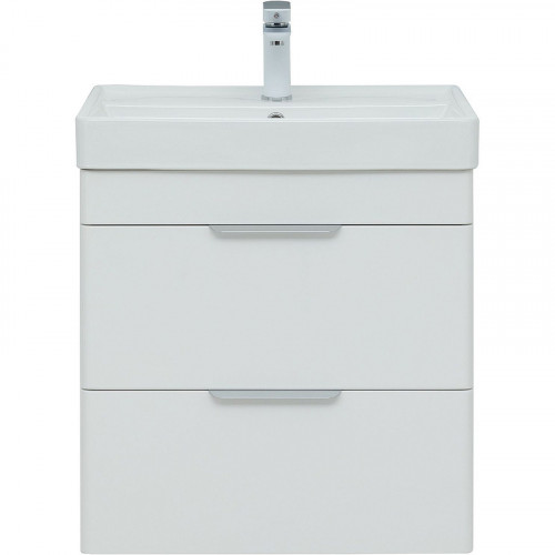 Тумба под раковину Aquanet Ирис new 60 310144 подвесная Белая глянцевая МДФ / ЛДСП