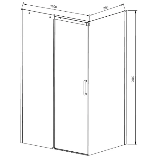 Душевой уголок Vincea Dice 110x80 VSR-4D8011CL профиль Хром стекло прозрачное