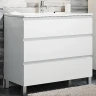Тумба с раковиной SanVit Авеню-3 60 kavenu3060w Белая глянцевая МДФ / ЛДСП