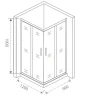 Душевой уголок Good Door Cofe CR-120-90-C-B 120x90 КФ00009 профиль Черный стекло прозрачное
