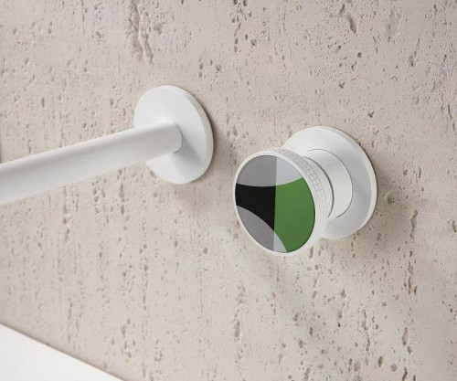 Смеситель для раковины Bronze de Luxe OMG! 9007W-G цвет Белый матовый Зеленый