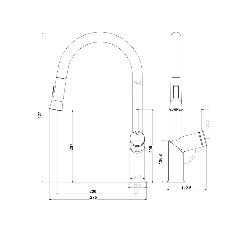 Смеситель для кухни Lemark Minima LM3850C Хром латунь