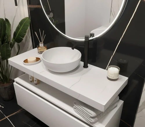 Столешница под раковину Boheme Armadi Art Flat 120 869-120-CLCT Белый мрамор искусственный камень (литьевой мрамор)