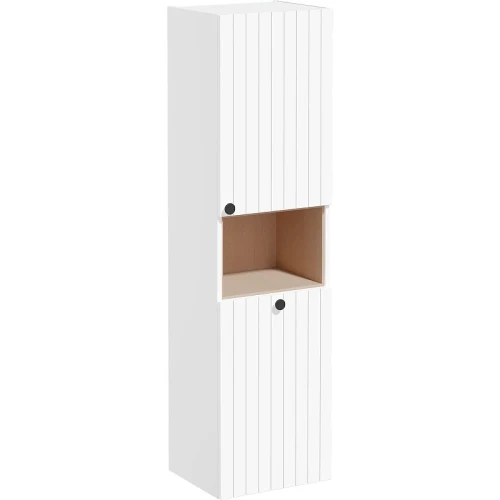 Шкаф пенал Vitra Root Groove 40 R 69100 подвесной с бельевое корзиной Белый матовый МДФ / ЛДСП