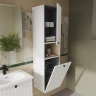 Шкаф пенал Vitra Root Groove 40 R 69100 подвесной с бельевое корзиной Белый матовый МДФ / ЛДСП