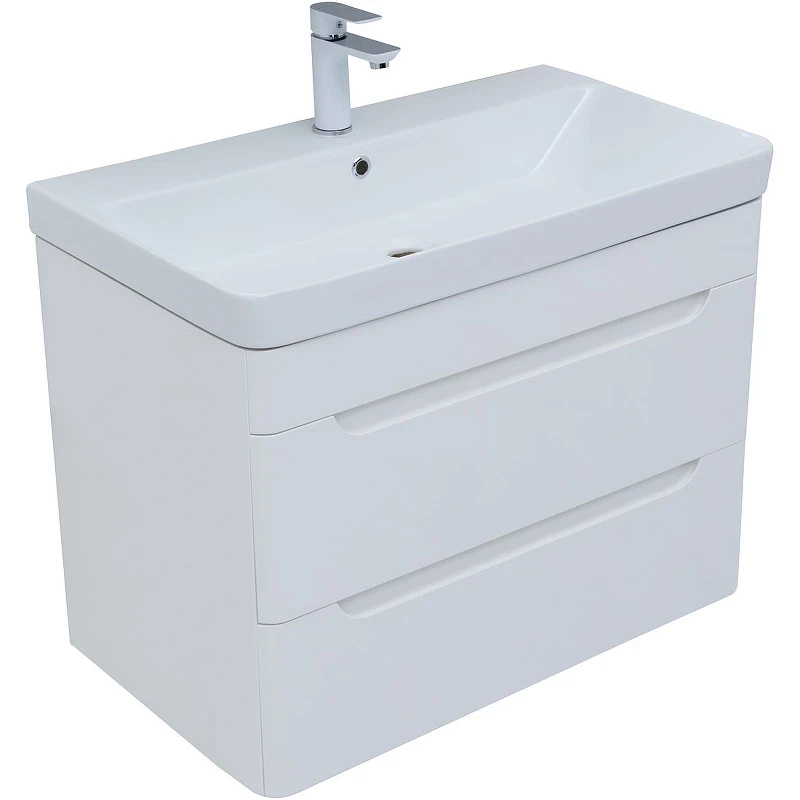 Комплект мебели для ванной Aquanet София 80 274199 подвесной Белый глянец МДФ / ЛДСП