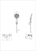 Смеситель для душа Wonzon &amp; Woghand Inn WW-B2012-A-BG с термостатом цвет Брашированное золото