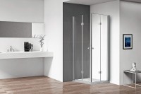 Душевой уголок Cezares Eco 80x100 ECO-O-ASH-2-80/100-C-Cr профиль Хром стекло прозрачное