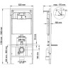 Комплект унитаза Ceruttispa Orlter Aria Tornado CT9955 с инсталляцией Berges Novum D5 040235 с сиденьем Микролифт и Черной матовой клавишей смыва фарфор подвесной