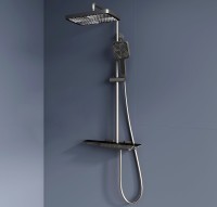 Душевая система RGW Shower Panels SP-34Gr 51140134-11 с термостатом Серая латунь на стену