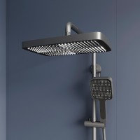 Душевая система RGW Shower Panels SP-34Gr 51140134-11 с термостатом Серая латунь на стену