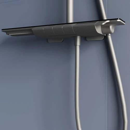 Душевая система RGW Shower Panels SP-34Gr 51140134-11 с термостатом Серая латунь на стену