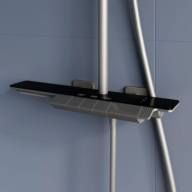 Душевая система RGW Shower Panels SP-34Gr 51140134-11 с термостатом Серая латунь на стену